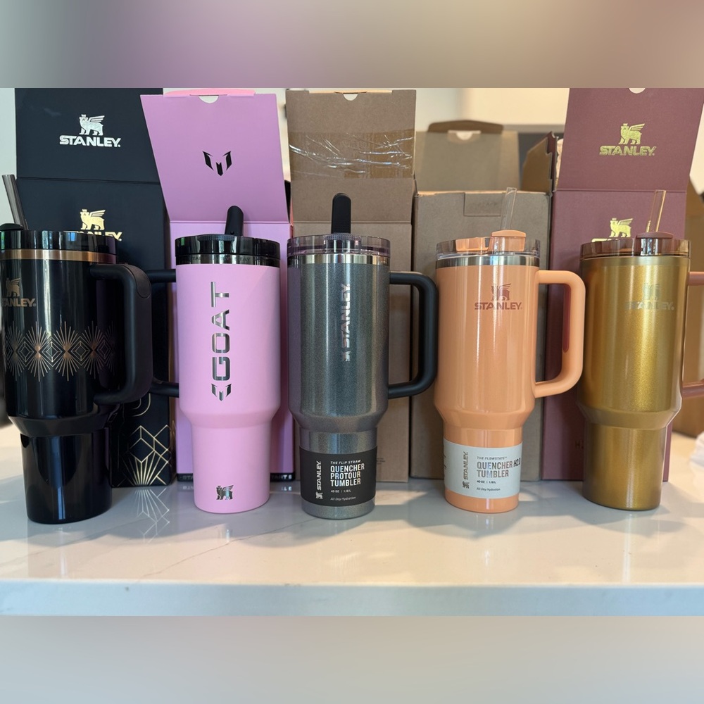 Stanley Tumbler Collection - Black, Pink, Gray, Peach, Gold
